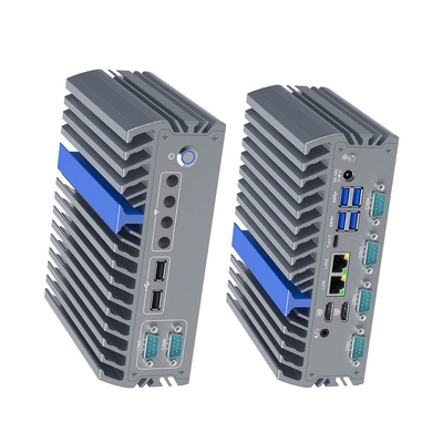 Kleine industriële pc 2 Intel I226-V Industrial Fanless Mini PC For Pos System