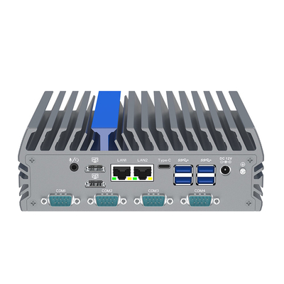 Geïntegreerde ventilatorloze doos industriële pc met 12e kern I3 I5 I7 cpu