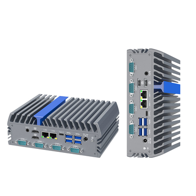 Din-Rail Mini PC Box Computer met Ddr5 Ram M.2 Ssd Triple Display