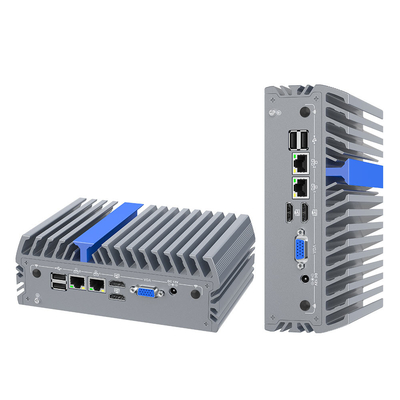 N100 Mini Computer 2 Lan 2 USB 2.0 VESA Mount Linux Mini PC Voor programmeren