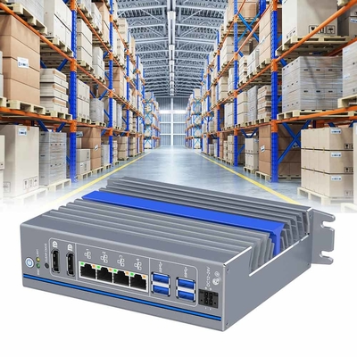 DC 12V-24V ventilatorloze industriële mini pc met I7 CPU en breedspanningsondersteuning