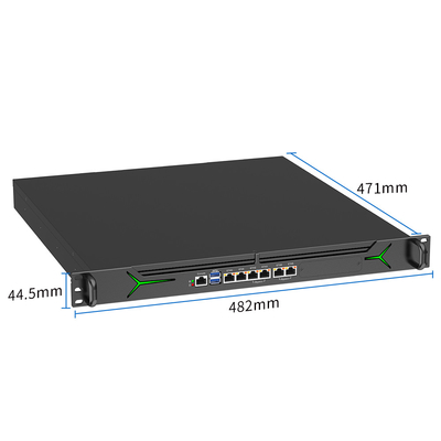 Intel Core 1U 19 inch Rackmount Security Appliance met 2 Gbps VPN-doorvoer