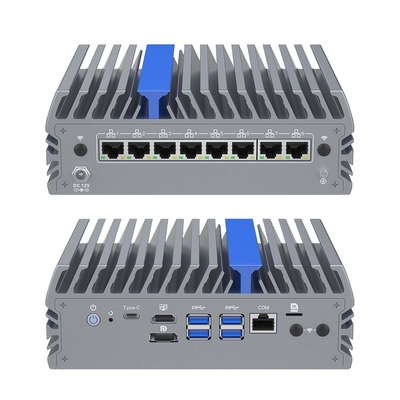 8 Lan Mini PC Netwerkserver Mini Firewall PC Drievoudig display