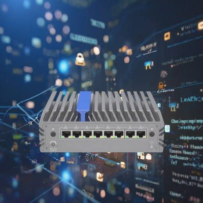 Firewall 8 Gigabit netwerkpoorten Dual DDR4 M.2 SSD 1 RJ45 COM