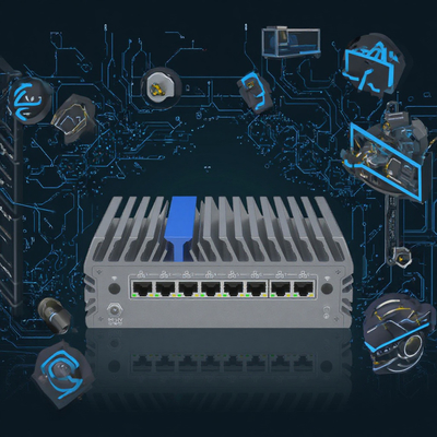 Compact 8 LAN Firewall Appliance Core Ultra 7 155U voor cyberbeveiliging