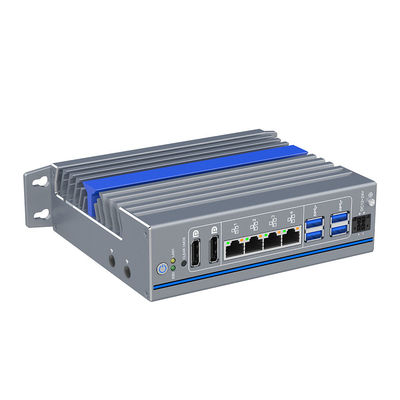 Boek Type Industriële Computer Core I7 Fanless PC Linux 4 Lan Ports Embedded Mini PC
